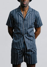 Stripe Camp Collar Shirt