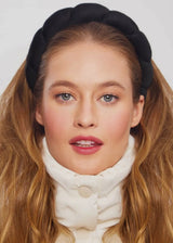 Recycled Fabric Puffy Headband 1pc- Black