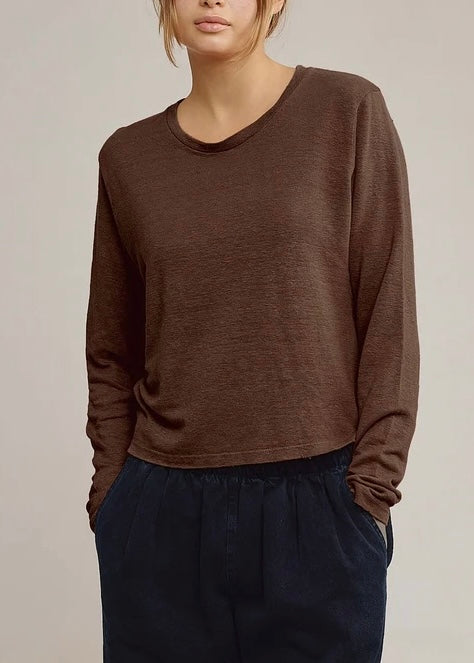 Cropped Bishop Long Sleeve Tee