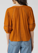 Golden Hour Pin Tuck Blouse