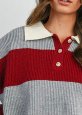 Merlot Stripe Polo