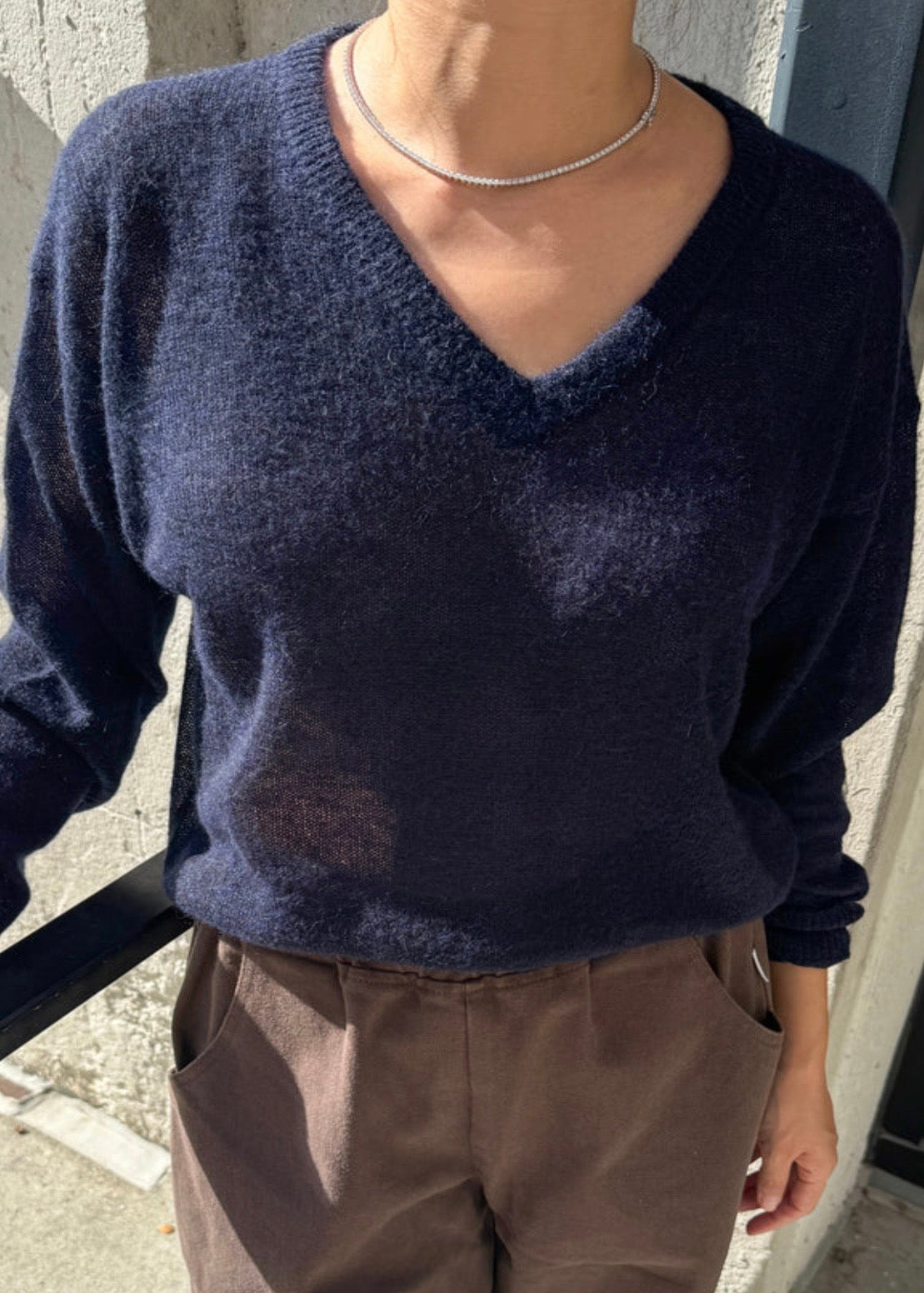 Mathew V-Neck Mohair Sweater