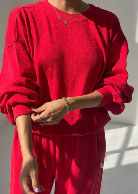 *pre-order Pointelle Crew Sweatshirt