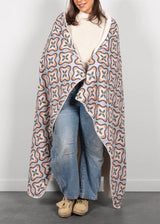 THE MOSAIC | Block Print Sherpa Lined Throw