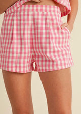 Gingham Check Tank Short Set