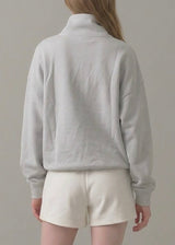 Pre Shrunk Cotton Terry Half Zip Sweatshirt