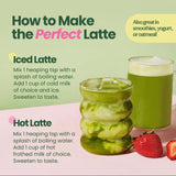 Superfood Latte Powder, Strawberry Matcha with Collagen