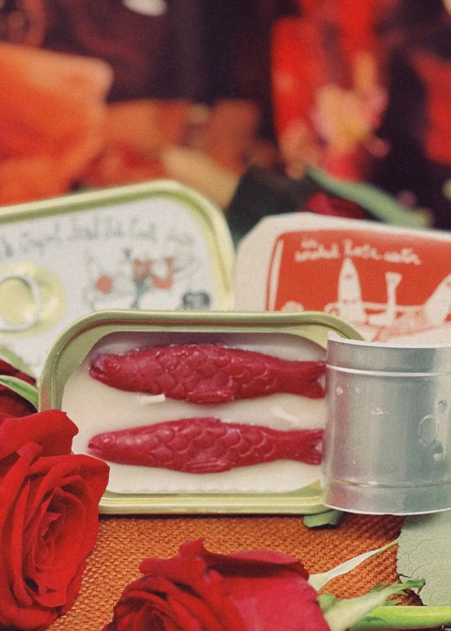 Tinned Fish Candle Smoked Rose Candle