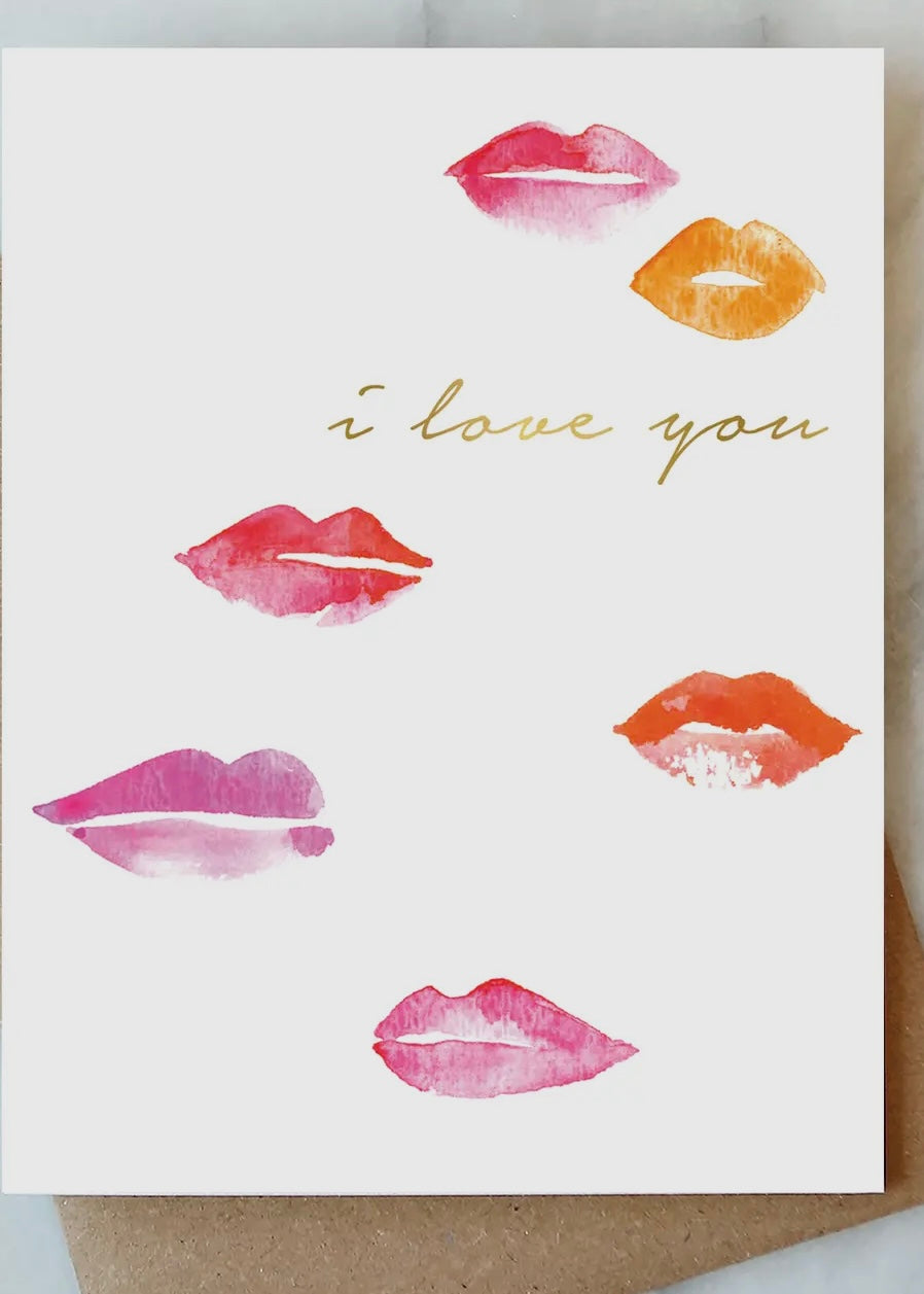 Lips Love You Card