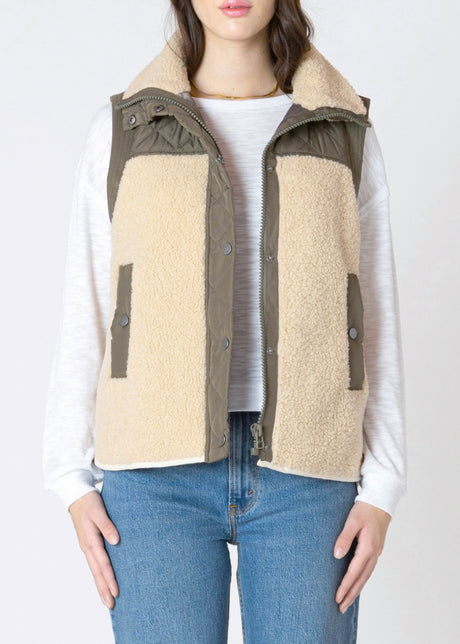 Mixed Fabric Vest