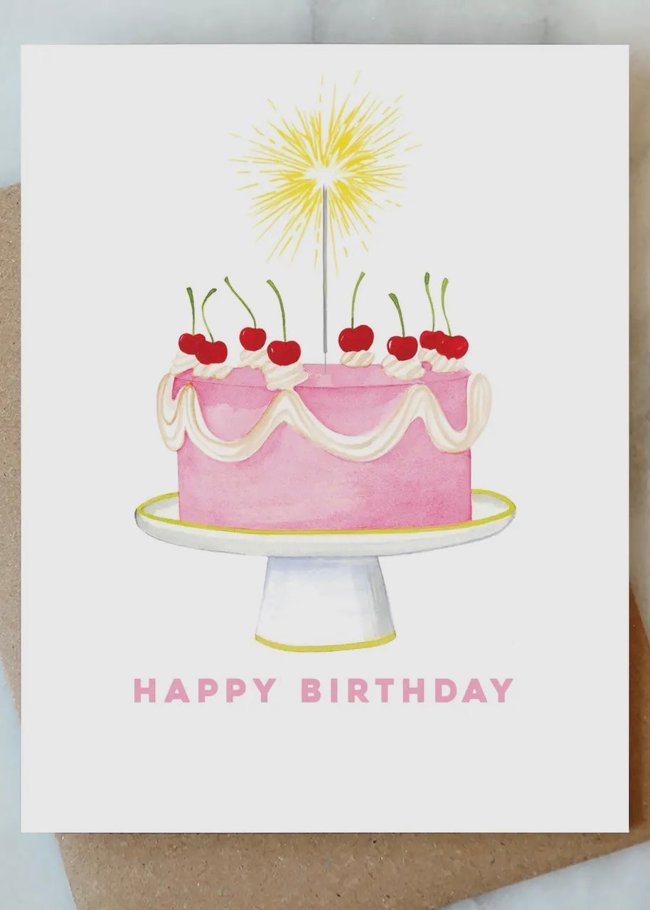 Sparkler Cake Card