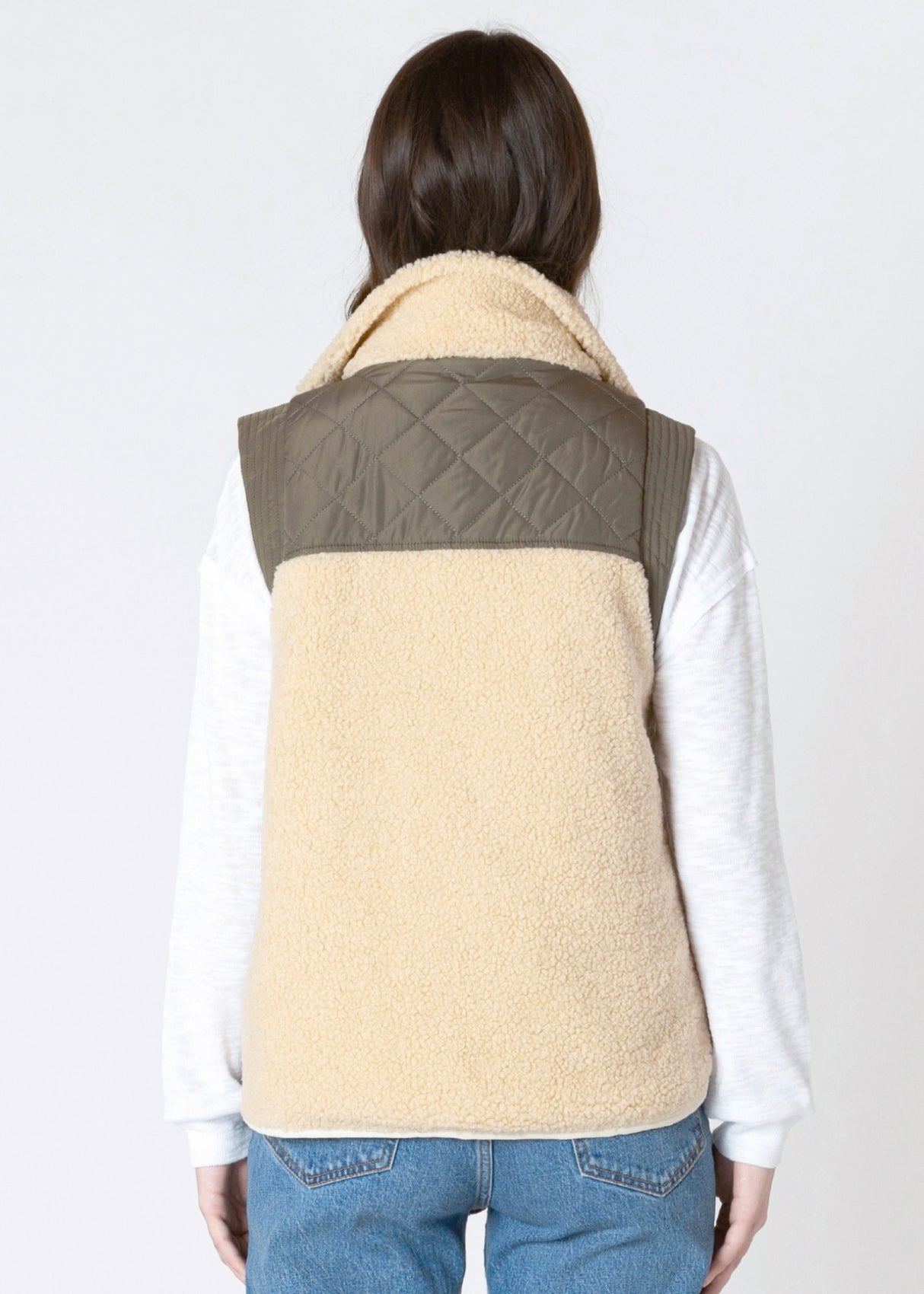 Mixed Fabric Vest