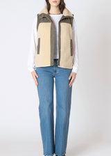 Mixed Fabric Vest