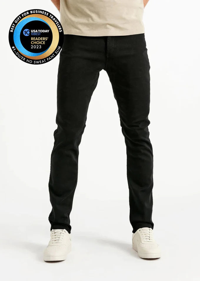 No Sweat Slim Pant in Black