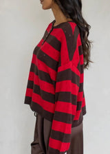 Olivia Pointelle Henley Sweater