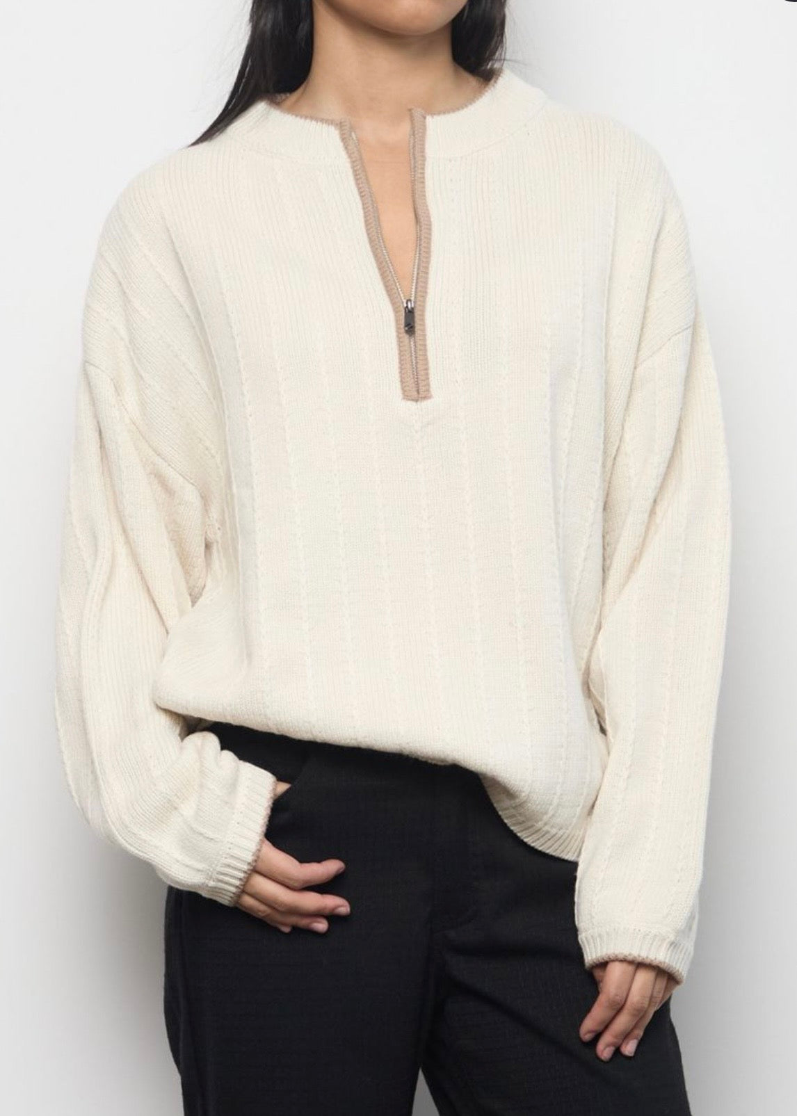 Outline Half Zip Sweater