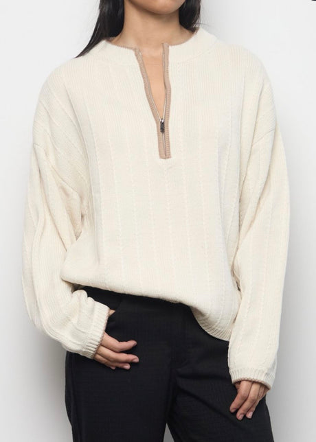 Outline Half Zip Sweater