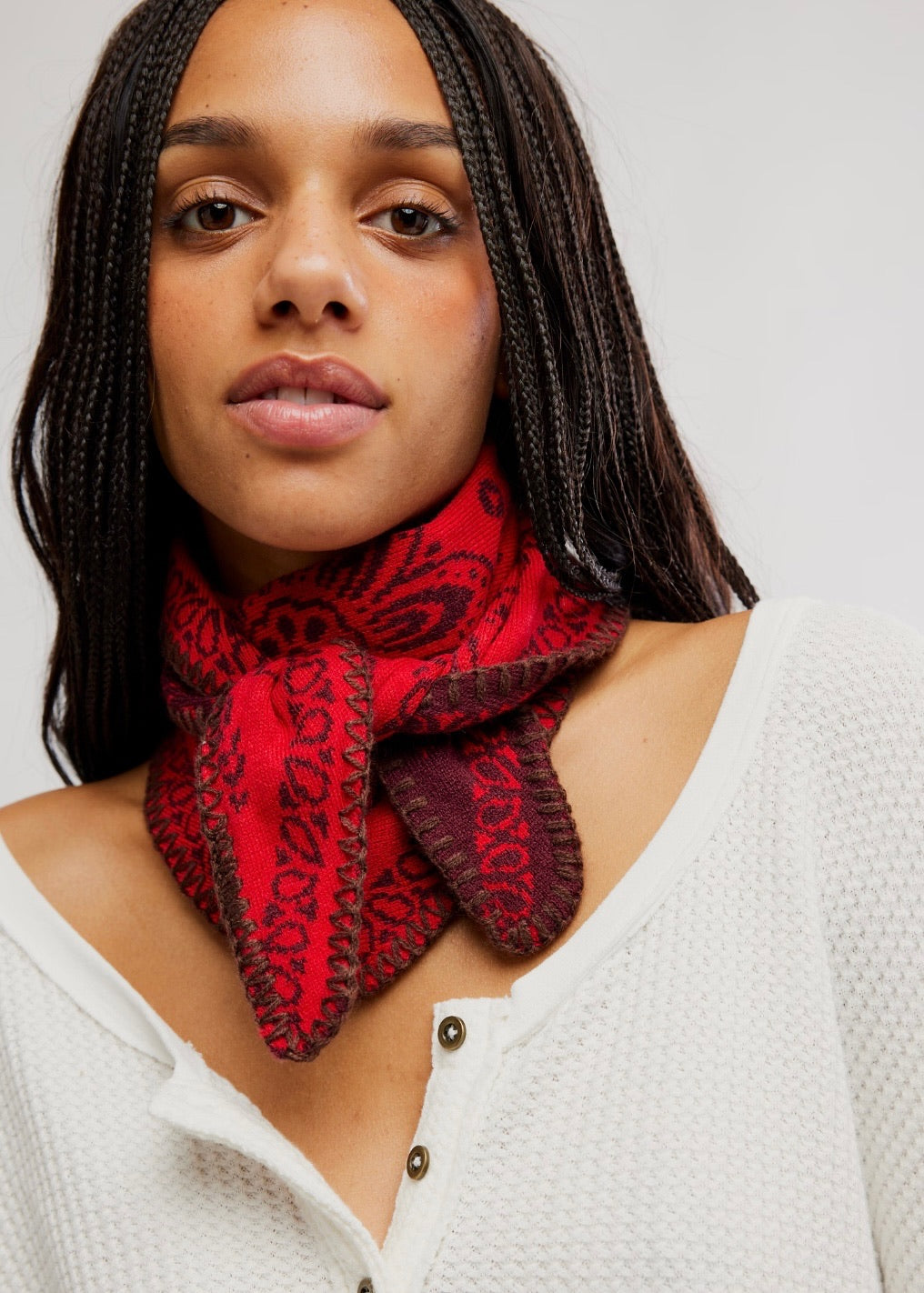 Carmen Knitted Triangle Scarf