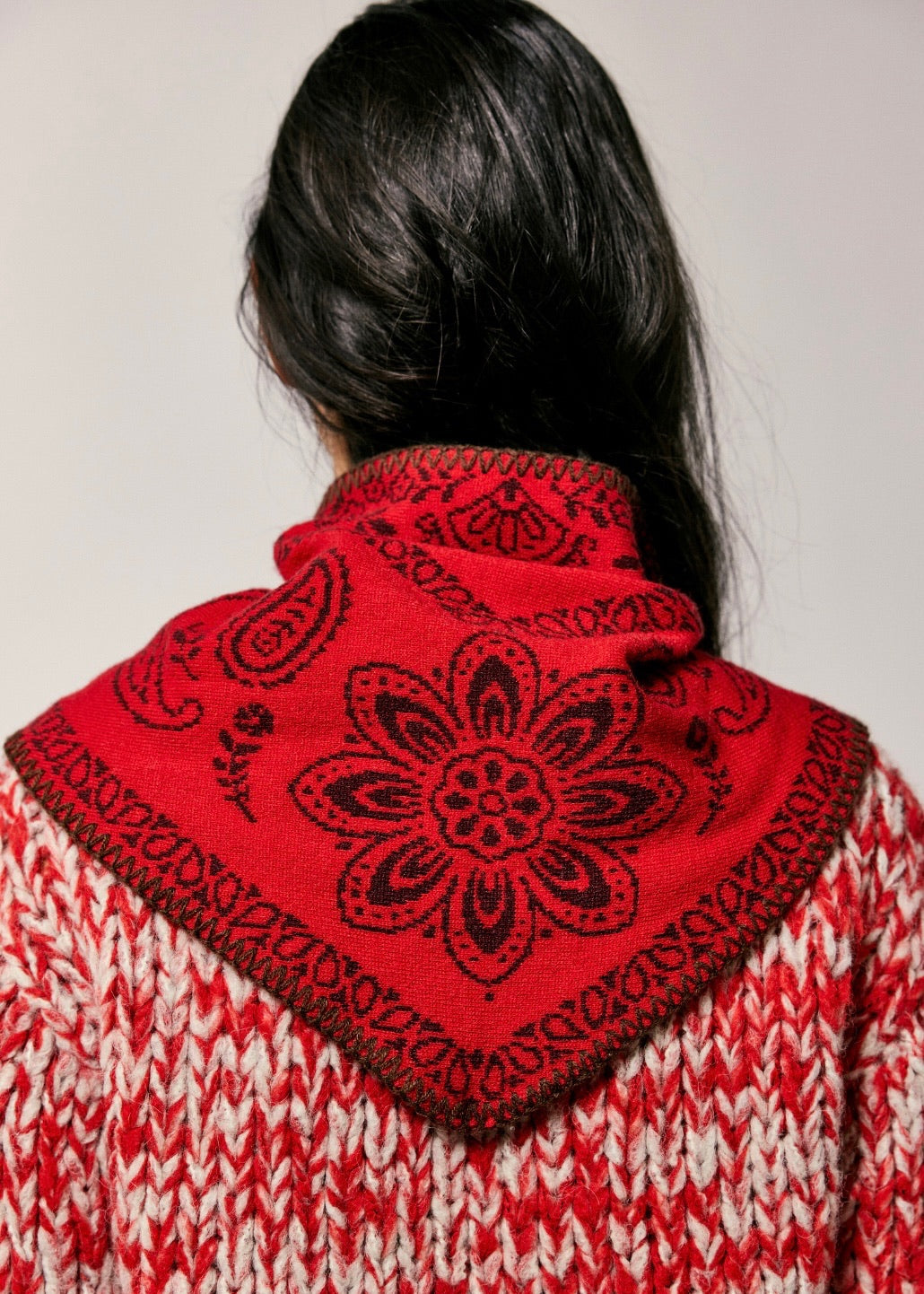 Carmen Knitted Triangle Scarf
