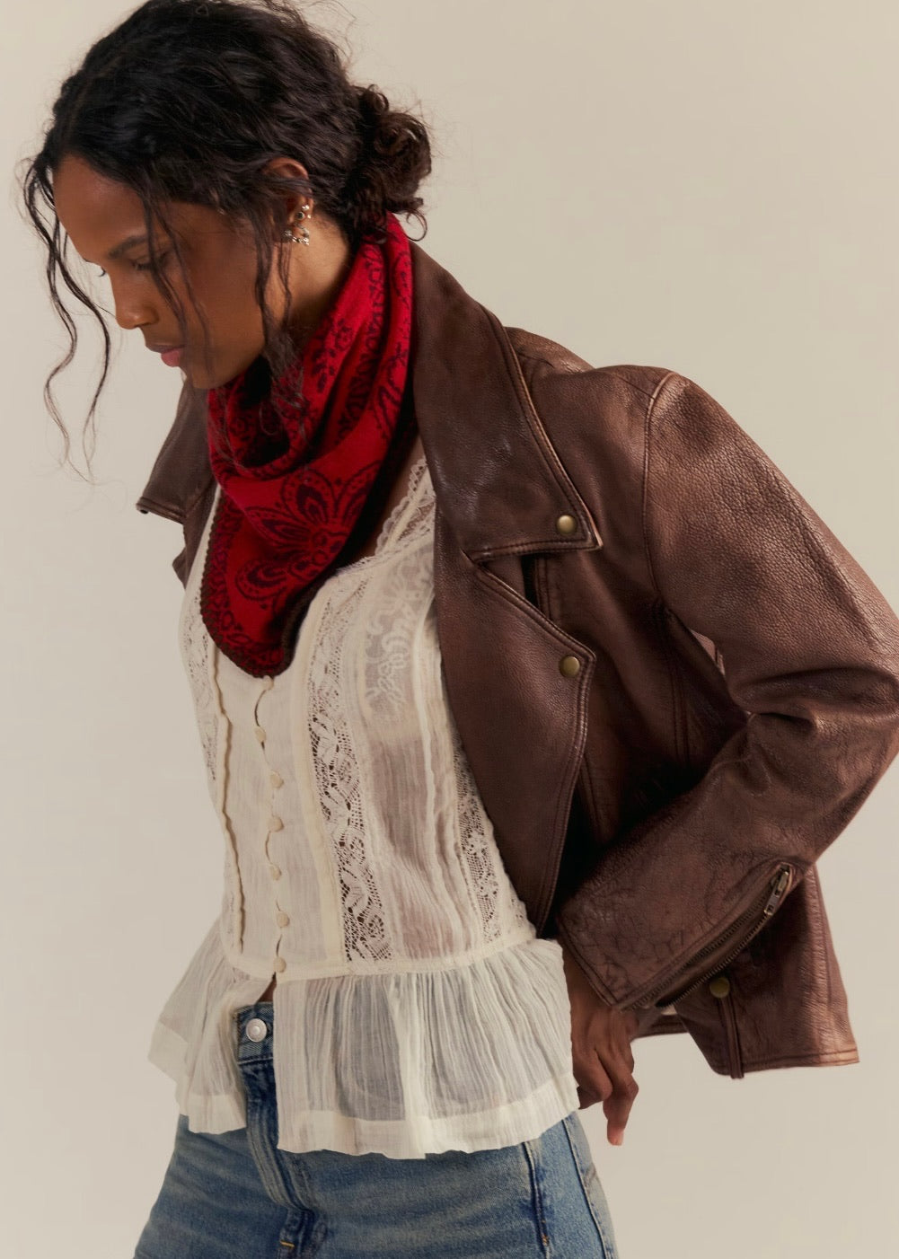 Carmen Knitted Triangle Scarf