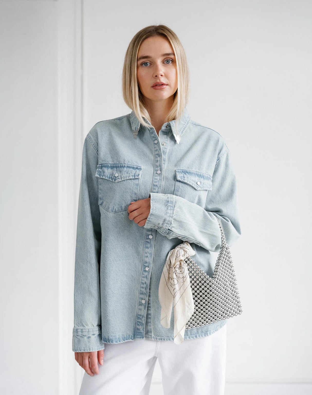 Studded V Bag