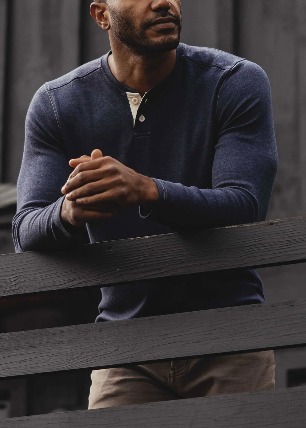 Puremeso Two Button Henley