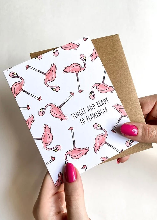 Single & Ready To Flamingle Card