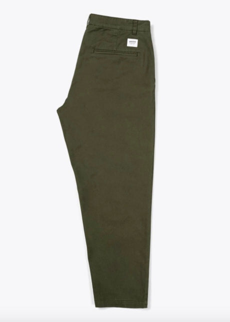 Joel Ankle Cut Chino Pant - Navy & Olive