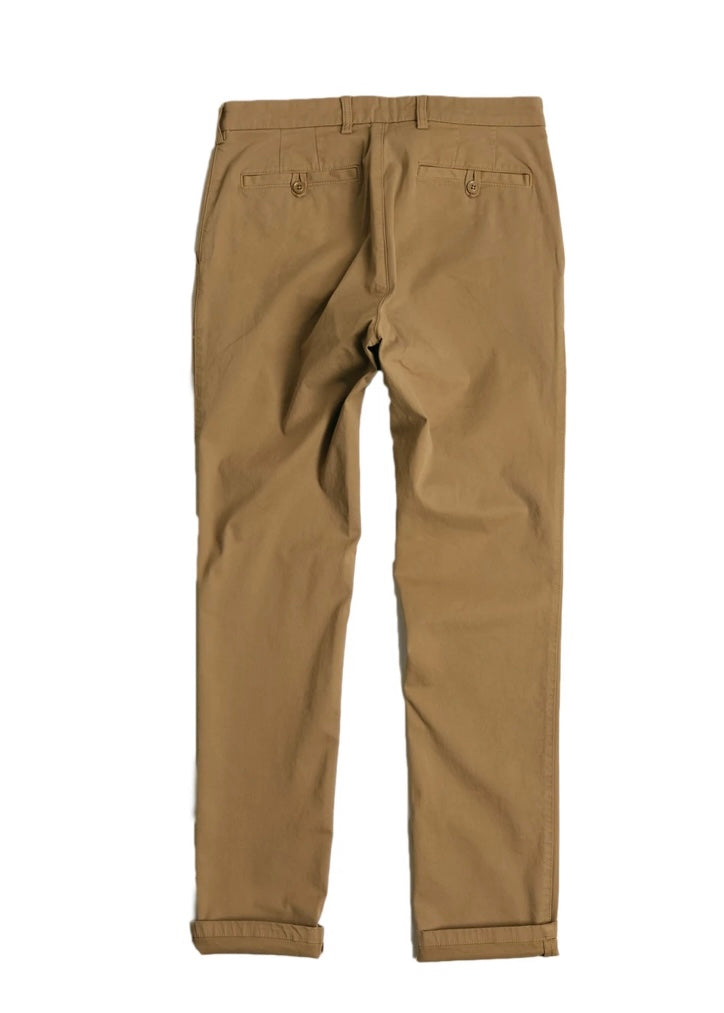 Stretch Chinos in Camel and Shale