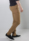 Stretch Chinos in Camel and Shale