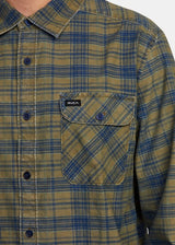 Cotton Plaid Long Sleeve in Wood