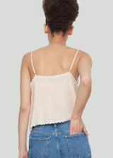 Lace Cami in Ivory Peach Lace