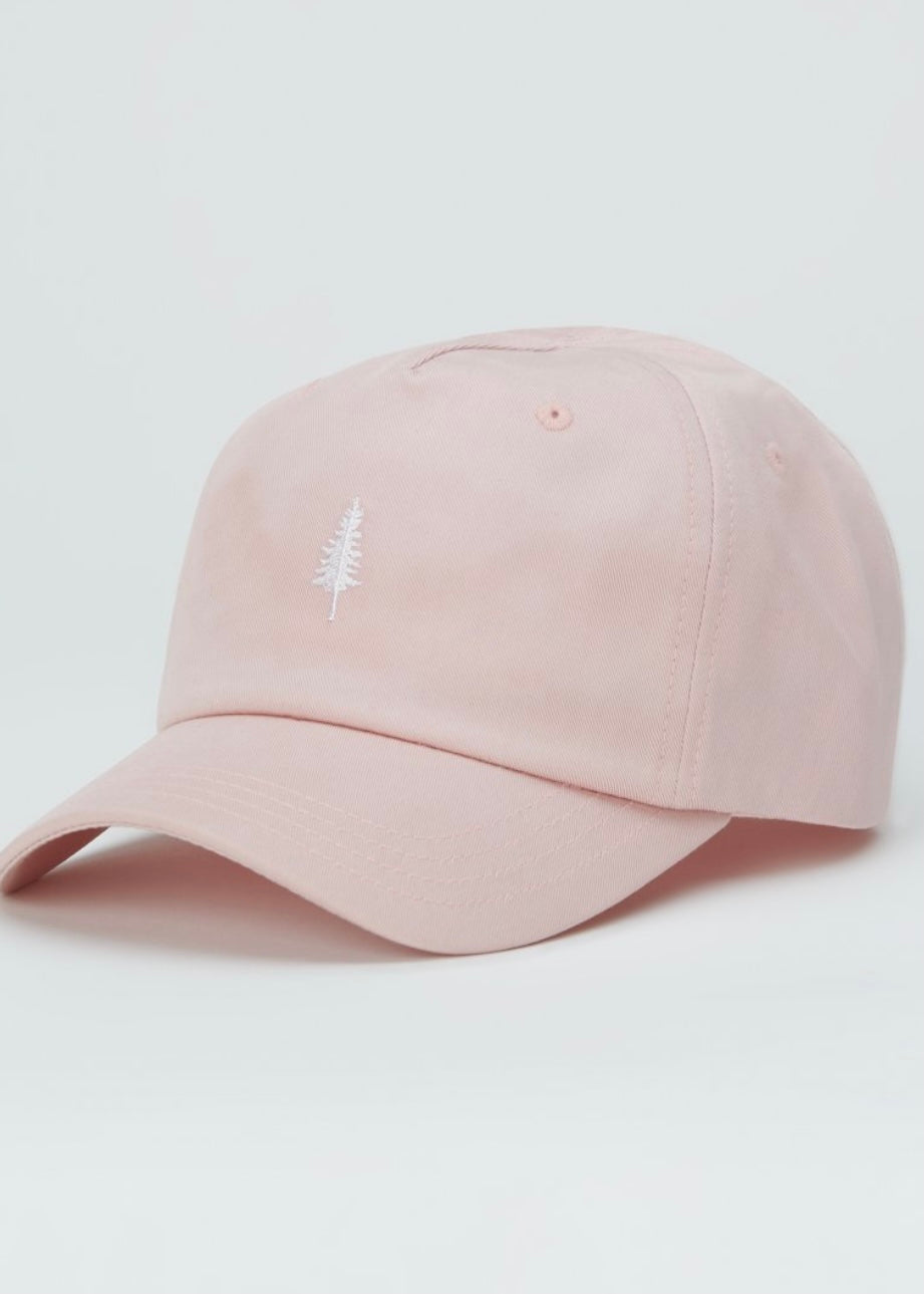 Embroidery Tencel Peak Hat in Orchid Pink