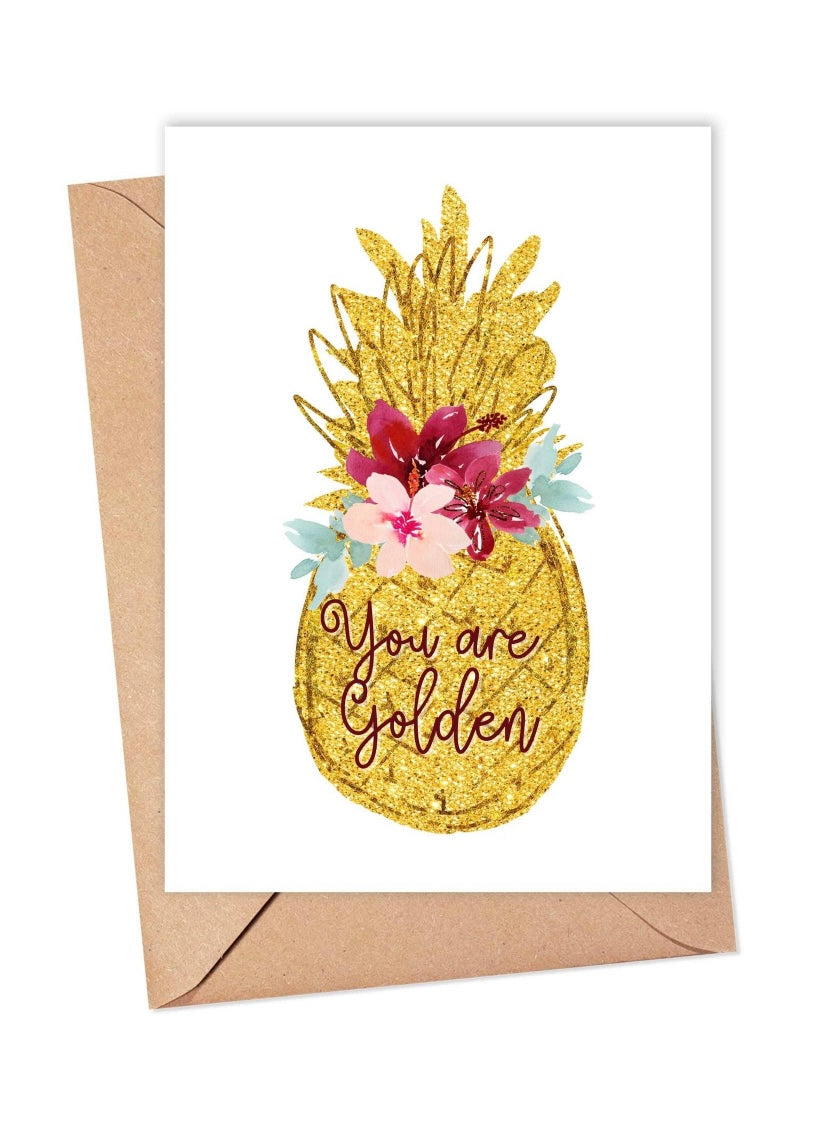 You Are Golden Thank-You Card