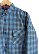 Plaid Lined Overshirt in Blue