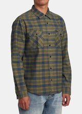 Cotton Plaid Long Sleeve in Wood