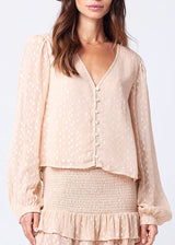 IMPERFECT Saltwater Luxe Kaitlyn Top in Champagne