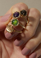 Fortune Teller Ring in Green Serpentine