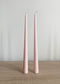 Baby Pink Tall Tapered Candlesticks Set
