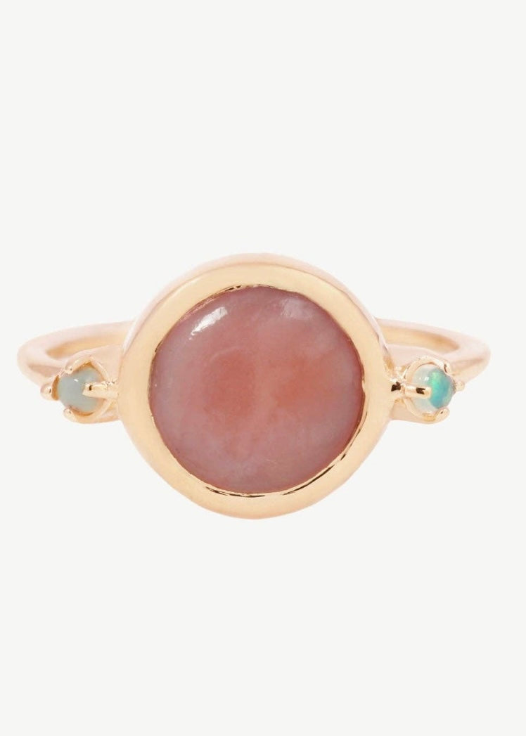 Hidden Star Ring in Pink Opal